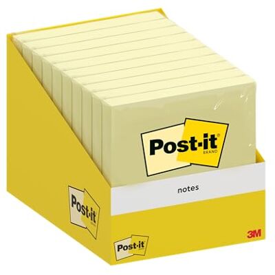 Post-it Notes, Kanariegul, 76 mm x 76 mm, 100 ark/dyna, 1 dyna/förpackning, kartongförpackning Post-it Notes, Kanariegul, 76 mm x 76 mm, 100 ark/dyna, 1 dyna/förpackning, kartongförpackning