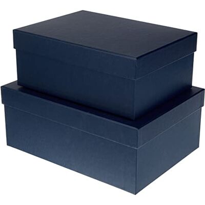 Rössler 13491453900 – S.O.H.O. Boxline 2 kartonger, rektangulär, marinblå Rössler 13491453900 – S.O.H.O. Boxline 2 kartonger, rektangulär, marinblå