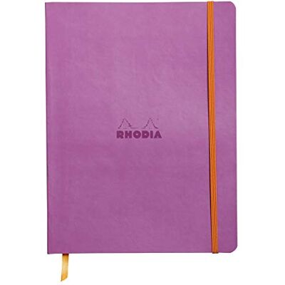 Rhodia 117511C Anteckningsbok (med mjukt kuvert, linjerat, 80 ark, 19 x 25 cm) lila Rhodia 117511C Anteckningsbok (med mjukt kuvert, linjerat, 80 ark, 19 x 25 cm) lila
