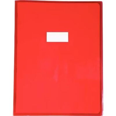 Calligraphe Kalligraphe PVC träningsbokskydd, A4+, etiketthållare – transparent röd Calligraphe Kalligraphe PVC träningsbokskydd, A4+, etiketthållare – transparent röd