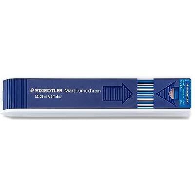 STAEDTLER Mars Lumochrom 204 Ritminer – 2 mm, blå, burk med 12 HB påfyllnadsminer för stiftpennor & passare, 130 mm – för ritning – Art.-Nr. 204-3 STAEDTLER Mars Lumochrom 204 Ritminer – 2 mm, blå, burk med 12 HB påfyllnadsminer för stiftpennor & passare, 130 mm – för ritning – Art.-Nr. 204-3