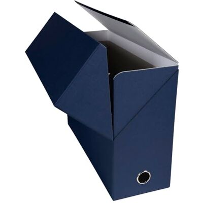 Exacompta Ref. 89427E – kartong med 5 överföringslådor i kanvas – baksida 120 mm – med en metallögla – för DIN A4 – Mått 25,5 x 34 x 12 cm – färg mörkblå – levereras monterad Exacompta Ref. 89427E – kartong med 5 överföringslådor i kanvas – baksida 120 mm – med en metallögla – för DIN A4 – Mått 25,5 x 34 x 12 cm – färg mörkblå – levereras monterad