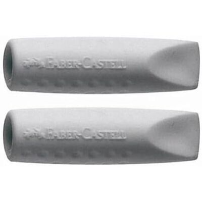 Faber-Castell Grip 2001 radergummi, dubbelpack – grå (förpackning med 5) Faber-Castell Grip 2001 radergummi, dubbelpack – grå (förpackning med 5)