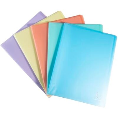 Exacompta Ref. 88370E Förpackning med 5 Chromaline pastell-dokumentfodral, 30 kristallfodral – 60 sidor – för A4 – mått 24 x 32 cm – genomskinligt återvunnet polypropylenskydd – 5 Exacompta Ref. 88370E Förpackning med 5 Chromaline pastell-dokumentfodral, 30 kristallfodral – 60 sidor – för A4 – mått 24 x 32 cm – genomskinligt återvunnet polypropylenskydd – 5