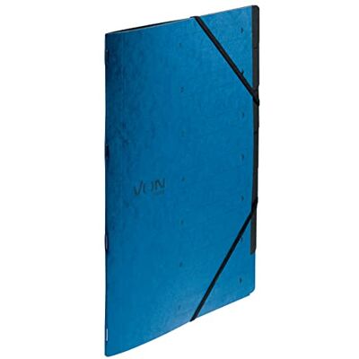 Leitz Von 5-pack organisationsmapp A4 med 6 fack, kartong, projektmapp, från , med flikar och gummibandslås, för skola, studier och hem, blå, 30140035 Leitz Von 5-pack organisationsmapp A4 med 6 fack, kartong, projektmapp, från , med flikar och gummibandslås, för skola, studier och hem, blå, 30140035
