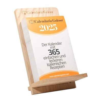 Tagliapasta Tysk kökskalender 2025 GOLOSO kokbok med stativ en bok med 365 italienska traditionella recept Presentidé för året runt A5-storlek – Mått 23 x 17 x 14 cm Tagliapasta Tysk kökskalender 2025 GOLOSO kokbok med stativ en bok med 365 italienska traditionella recept Presentidé för året runt A5-storlek – Mått 23 x 17 x 14 cm
