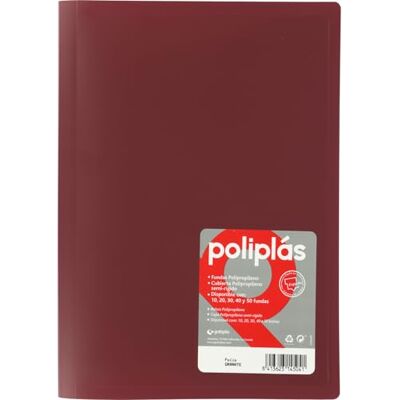 Grafoplás Grafoplas 1450050 20 omslag, foliostorlek, PP-toppar, rödbrun färg Grafoplás Grafoplas 1450050 20 omslag, foliostorlek, PP-toppar, rödbrun färg