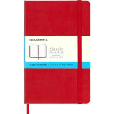 Moleskine Classic Anteckningsbok, hårt omslag, medium (11,4 x 17,8 cm) prickade sidor, scharlakansröd, 208 sidor Moleskine Classic Anteckningsbok, hårt omslag, medium (11,4 x 17,8 cm) prickade sidor, scharlakansröd, 208 sidor
