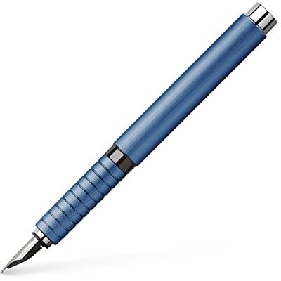 Faber-Castell 148440 – Reservoarpenna Essentio, fjäder M, aluminium blå Faber-Castell 148440 – Reservoarpenna Essentio, fjäder M, aluminium blå