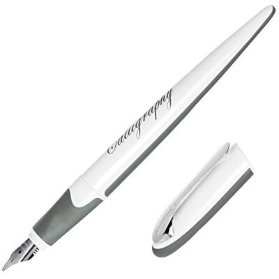 Online Kalligrafifyllmedel, vackert skrivbläckpennor, luft, vit, bred kalligrafipenna i linjetjocklek 1,4 mm, för standardbläckpatroner eller omvandlare, inkl. kombipatron, blå Online Kalligrafifyllmedel, vackert skrivbläckpennor, luft, vit, bred kalligrafipenna i linjetjocklek 1,4 mm, för standardbläckpatroner eller omvandlare, inkl. kombipatron, blå
