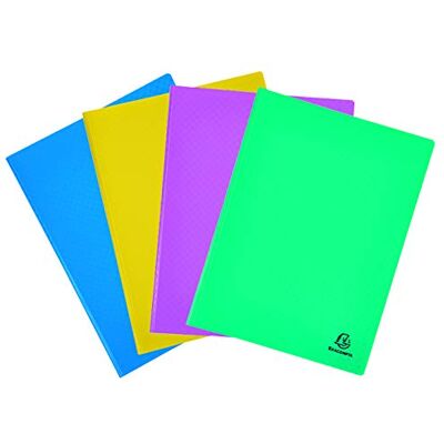Exacompta Ref. 88290E 1 dokumentmapp Forever Young 20 släta kristallklara fickor 40 vyer för A4 storlek 24 x 32 cm halvstyvt omslag av återvunnen polypro 4 slumpmässiga färger Exacompta Ref. 88290E 1 dokumentmapp Forever Young 20 släta kristallklara fickor 40 vyer för A4 storlek 24 x 32 cm halvstyvt omslag av återvunnen polypro 4 slumpmässiga färger