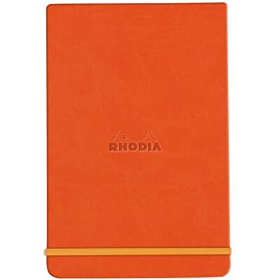 Rhodia 194368C Carnet Rigide Webnotepad Tangerine A6 Ligné 192 pages Détachables Papier Clairefontaine Ivoire 90 g/m Marque-Page, Fermeture Élastique Couverture Simili Cuir rama Rhodia 194368C Carnet Rigide Webnotepad Tangerine A6 Ligné 192 pages Détachables Papier Clairefontaine Ivoire 90 g/m Marque-Page, Fermeture Élastique Couverture Simili Cuir rama