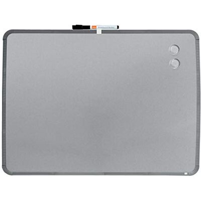 Nobo Liten Magnetisk Whiteboardtavla med Smal Ram i Silver, Portabel eller för Väggmontering Horisontellt eller Vertikalt, Integrerade Handtag och Pennhållare, 580 x 430 mm, QB05742C Nobo Liten Magnetisk Whiteboardtavla med Smal Ram i Silver, Portabel eller för Väggmontering Horisontellt eller Vertikalt, Integrerade Handtag och Pennhållare, 580 x 430 mm, QB05742C