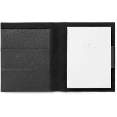 Graf von Faber-Castell 118780 – skrivmapp DIN A5 Cashmere, svart, med anteckningsblock, stiftögla och fack Graf von Faber-Castell 118780 – skrivmapp DIN A5 Cashmere, svart, med anteckningsblock, stiftögla och fack