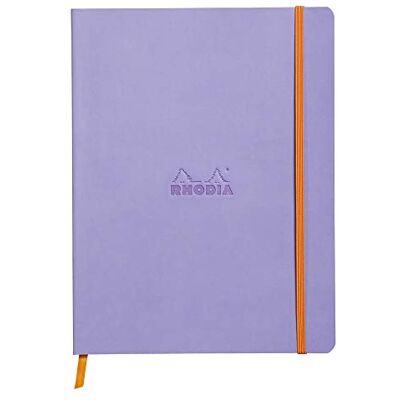 Rhodia 117559C Anteckningsbok rama med mjukt kuvert, prickigt rutnät, 80 ark, 90 g elfenbenfärgat papper, 190 x 250 mm, bokmärke, innerficka, 1 st, iris Rhodia 117559C Anteckningsbok rama med mjukt kuvert, prickigt rutnät, 80 ark, 90 g elfenbenfärgat papper, 190 x 250 mm, bokmärke, innerficka, 1 st, iris
