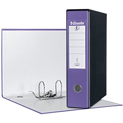 Esselte – RACCOGLITORE EUROFILE med spak mekanism plastbelagd kartong 8 cm VIOLETT Esselte – RACCOGLITORE EUROFILE med spak mekanism plastbelagd kartong 8 cm VIOLETT