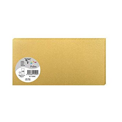 Clairefontaine 11590C Paquet de 25 Cartes Simples Format DL 10,6x21,3cm 210g/m² Coloris Or Cartons d'Invitation Evènements et Correspondance Gamme Pollen Papier Premium Lisse Clairefontaine 11590C Paquet de 25 Cartes Simples Format DL 10,6x21,3cm 210g/m² Coloris Or Cartons d'Invitation Evènements et Correspondance Gamme Pollen Papier Premium Lisse
