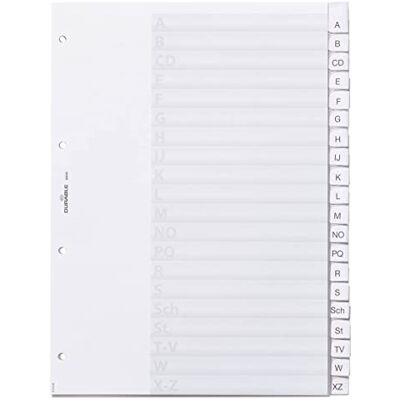Durable 680019 Index Sets with Pre-Inserted Printed Inserts A-Z 20, transparent Durable 680019 Index Sets with Pre-Inserted Printed Inserts A-Z 20, transparent
