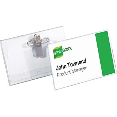 Durable 861019 Namnskylt med nål & klämma 54x90mm (mini-frp), transparent, 5 stycken Durable 861019 Namnskylt med nål & klämma 54x90mm (mini-frp), transparent, 5 stycken