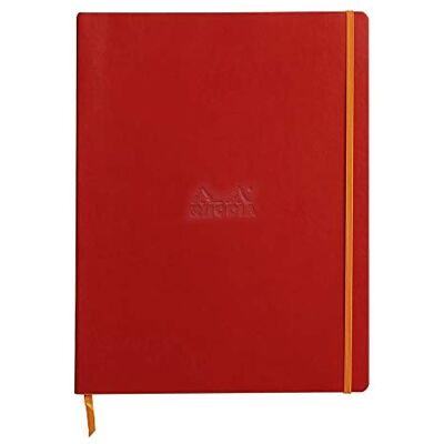 Rhodia 117713C – Poppy mjuk anteckningsbok – A4+ – fodrad – 160 avtagbara sidor – 90 g elfenben Clairefontaine papper – bokmärke, elastisk stängning – fodral i fuskläder – rama Collection Rhodia 117713C – Poppy mjuk anteckningsbok – A4+ – fodrad – 160 avtagbara sidor – 90 g elfenben Clairefontaine papper – bokmärke, elastisk stängning – fodral i fuskläder – rama Collection