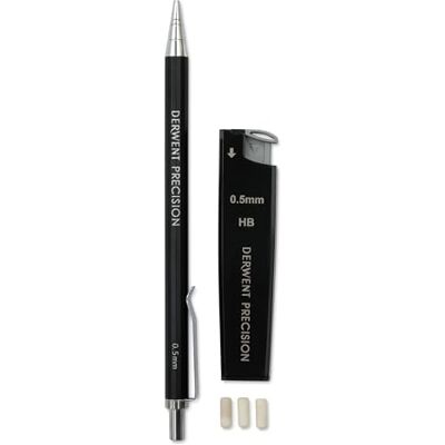 Derwent Precision Mekanisk Stiftpenna, HB 0,5 mm, Set, 2302428 Derwent Precision Mekanisk Stiftpenna, HB 0,5 mm, Set, 2302428