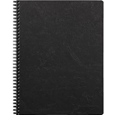 Clairefontaine 782561C – Collegeblock/Age Age Bag med dubbel spiral, DIN A4 80 ark kan separeras, perforerad, 4-vägs perforerad, linjerad, svart, 1 styck Clairefontaine 782561C – Collegeblock/Age Age Bag med dubbel spiral, DIN A4 80 ark kan separeras, perforerad, 4-vägs perforerad, linjerad, svart, 1 styck