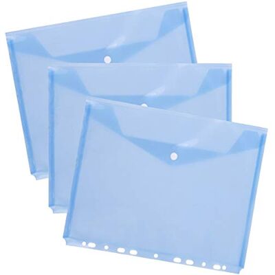 D.RECT 110545 dokumentmapp plånböcker för arkivering med tryckknapp och eurohål PPA4transparent blå 10 stycken D.RECT 110545 dokumentmapp plånböcker för arkivering med tryckknapp och eurohål PPA4transparent blå 10 stycken