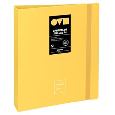 Grafoplás Grafoplas A4-ringpärm 4 D-ringar 40 mm Minimal Unequal Gul 360 bländare Robust och ultralätt Polyfoam Återvinningsbar Perfekt för arkivering av skoldokument Grafoplás Grafoplas A4-ringpärm 4 D-ringar 40 mm Minimal Unequal Gul 360 bländare Robust och ultralätt Polyfoam Återvinningsbar Perfekt för arkivering av skoldokument