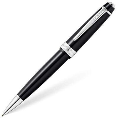 Cross Bailey lätt påfyllningsbar klick-av-lock harts gel bläck kulspetspenna, medium kulspets, inkluderar premium presentask och svart patron, 1-pack, glansig svart Cross Bailey lätt påfyllningsbar klick-av-lock harts gel bläck kulspetspenna, medium kulspets, inkluderar premium presentask och svart patron, 1-pack, glansig svart