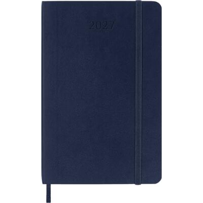Moleskine Weekly Planner, veckoplanerare 2027 12 månader med plats för anteckningar, med mjukt omslag och elastisk stängning, fickstorlek 9 x 14 cm, safirblå Moleskine Weekly Planner, veckoplanerare 2027 12 månader med plats för anteckningar, med mjukt omslag och elastisk stängning, fickstorlek 9 x 14 cm, safirblå