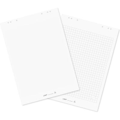 Limit 2 x blädderblock rutat och blankt, 20 ark per block, 80 g/m², vit Limit 2 x blädderblock rutat och blankt, 20 ark per block, 80 g/m², vit