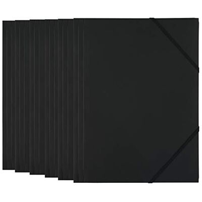 D.RECT Gummimapp A4 svart 6-pack av PP-plast dokumentmapp AVR D.RECT Gummimapp A4 svart 6-pack av PP-plast dokumentmapp AVR