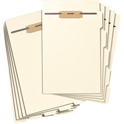 Smead Stapelbara mappdelare med fästelement, botten 1/5-skuren flik, juridisk storlek, Manila, 50 per låda (35650) Smead Stapelbara mappdelare med fästelement, botten 1/5-skuren flik, juridisk storlek, Manila, 50 per låda (35650)