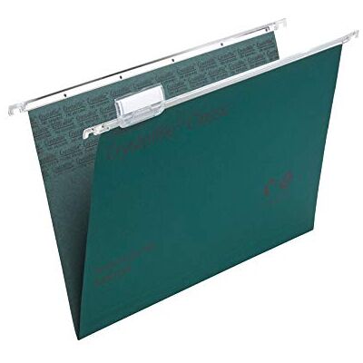Rexel 78046 kristallfil klassisk foolscap upphängningsfil, 150 arkkapacitet, 15 mm V-bas-manilla, grön, förpackning med 50 Rexel 78046 kristallfil klassisk foolscap upphängningsfil, 150 arkkapacitet, 15 mm V-bas-manilla, grön, förpackning med 50