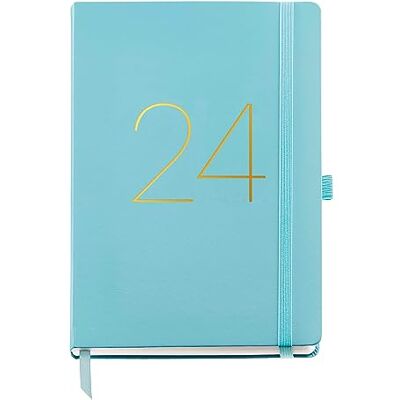 Miquelrius Årlig agenda 2024, Vecka Visa, Plus storlek 155 x 213 mm (liknande A5), Styvt skal sylt hud, elastiskt gummi, katalanska, engelska och portugisiska, Aquamarin Miquelrius Årlig agenda 2024, Vecka Visa, Plus storlek 155 x 213 mm (liknande A5), Styvt skal sylt hud, elastiskt gummi, katalanska, engelska och portugisiska, Aquamarin