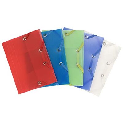 Exacompta Chemise a elastique 3 rabats polypro chromaline format pocket 12x16cm Exacompta Chemise a elastique 3 rabats polypro chromaline format pocket 12x16cm