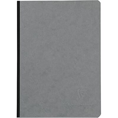 Clairefontaine 795425C ålderssamling väska en anteckningsbok sydd rygg grå A5 14,8 x 21 cm 192 sidor små plattor vitt papper 90 g glansigt kort omslag i läder Clairefontaine 795425C ålderssamling väska en anteckningsbok sydd rygg grå A5 14,8 x 21 cm 192 sidor små plattor vitt papper 90 g glansigt kort omslag i läder