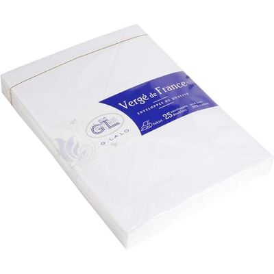 Clairefontaine LALO 20850 L Förpackning med 25 raderade och fodrade kuvert C5-format (16,2 x 22,9 cm) 100 g/m² extra vit färg högkvalitativ matchning Premium Vergé de France Clairefontaine LALO 20850 L Förpackning med 25 raderade och fodrade kuvert C5-format (16,2 x 22,9 cm) 100 g/m² extra vit färg högkvalitativ matchning Premium Vergé de France