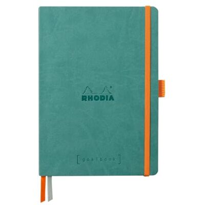 Rhodia 117807C – anteckningsblock mjukt fodral rama Goalbook DIN A5 (14,8 x 21 cm), 120 ark, DOT, 2 bokmärkesband, elastisk stängning, skydd av konstläder aquablås, 1 styck Rhodia 117807C – anteckningsblock mjukt fodral rama Goalbook DIN A5 (14,8 x 21 cm), 120 ark, DOT, 2 bokmärkesband, elastisk stängning, skydd av konstläder aquablås, 1 styck