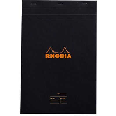 Rhodia 194009C Bloc-Notes Agrafé Meeting N°19 Black A4+ Pré-Imprimé Date/Notes/Action 80 Feuilles Détachables Papier Clairefontaine Blanc 80 g/m² Couverture Souple et Résistante Basics Rhodia 194009C Bloc-Notes Agrafé Meeting N°19 Black A4+ Pré-Imprimé Date/Notes/Action 80 Feuilles Détachables Papier Clairefontaine Blanc 80 g/m² Couverture Souple et Résistante Basics