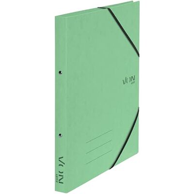 Leitz VON Ringbok A4, kartong, med 2 ringar och gummibandslås, 25 mm ryggbredd, för 140 blad, ringmekanik, för skola, studier och hem, 5 stycken, mintgrön, 30120050 Leitz VON Ringbok A4, kartong, med 2 ringar och gummibandslås, 25 mm ryggbredd, för 140 blad, ringmekanik, för skola, studier och hem, 5 stycken, mintgrön, 30120050