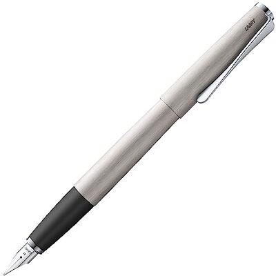 Lamy studio borstad reservoarpenna – universell reservoarpenna i elegant hölje av helmetall – med propellerformad klämma och stålfjäder i linjebredd B – inkl. bläckpatron T 10 blå Lamy studio borstad reservoarpenna – universell reservoarpenna i elegant hölje av helmetall – med propellerformad klämma och stålfjäder i linjebredd B – inkl. bläckpatron T 10 blå