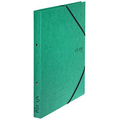 Leitz VON Ringbok A4, kartong, med 2 ringar och gummibandslås, 25 mm ryggbredd, för 140 blad, ringmekanik, för skola, studier och hem, 5 stycken, grön, 30120055 Leitz VON Ringbok A4, kartong, med 2 ringar och gummibandslås, 25 mm ryggbredd, för 140 blad, ringmekanik, för skola, studier och hem, 5 stycken, grön, 30120055
