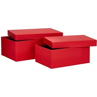 Rössler 13491453360 – Boxline 2-pack kartonger, rektangulär, färg röd Rössler 13491453360 – Boxline 2-pack kartonger, rektangulär, färg röd