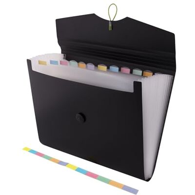 D.RECT 5580 Arkivmapp, Svart, A4 x 12 stycken D.RECT 5580 Arkivmapp, Svart, A4 x 12 stycken