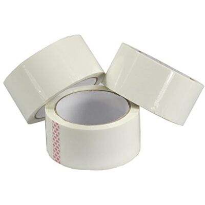 Triplast 48 mm x 66 m lågbrusförpackat tejp vit (förpackning med 3) Triplast 48 mm x 66 m lågbrusförpackat tejp vit (förpackning med 3)