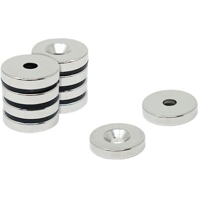 first4magnets N42 Neodym försänkt magnet för konst, hantverk, modelltillverkning, gör-det-själv, hobbyer, kontor och hem – 25 mm diameter x 5 mm tjock x 6,0 mm c/handfat – 11,2 kg drag – söder first4magnets N42 Neodym försänkt magnet för konst, hantverk, modelltillverkning, gör-det-själv, hobbyer, kontor och hem – 25 mm diameter x 5 mm tjock x 6,0 mm c/handfat – 11,2 kg drag – söder