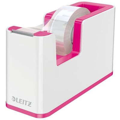 Leitz WOW Tejphållare inkl. tejp, vit/rosa metallic, 53641023 Leitz WOW Tejphållare inkl. tejp, vit/rosa metallic, 53641023