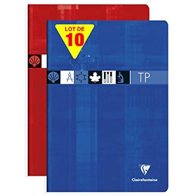 Clairefontaine 3167C uppsättning av 10 häftade träningsböcker – A4 21 x 11,7 tum – 80 Seyes linjerade sidor 90 g och enkla 125 g – laminerade kortskydd – slumpmässiga färger Clairefontaine 3167C uppsättning av 10 häftade träningsböcker – A4 21 x 11,7 tum – 80 Seyes linjerade sidor 90 g och enkla 125 g – laminerade kortskydd – slumpmässiga färger