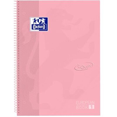 Oxford School Europeanbook Anteckningsbok färgad kant A4+ linjerad 80 ark inbunden pastellrosa Oxford School Europeanbook Anteckningsbok färgad kant A4+ linjerad 80 ark inbunden pastellrosa